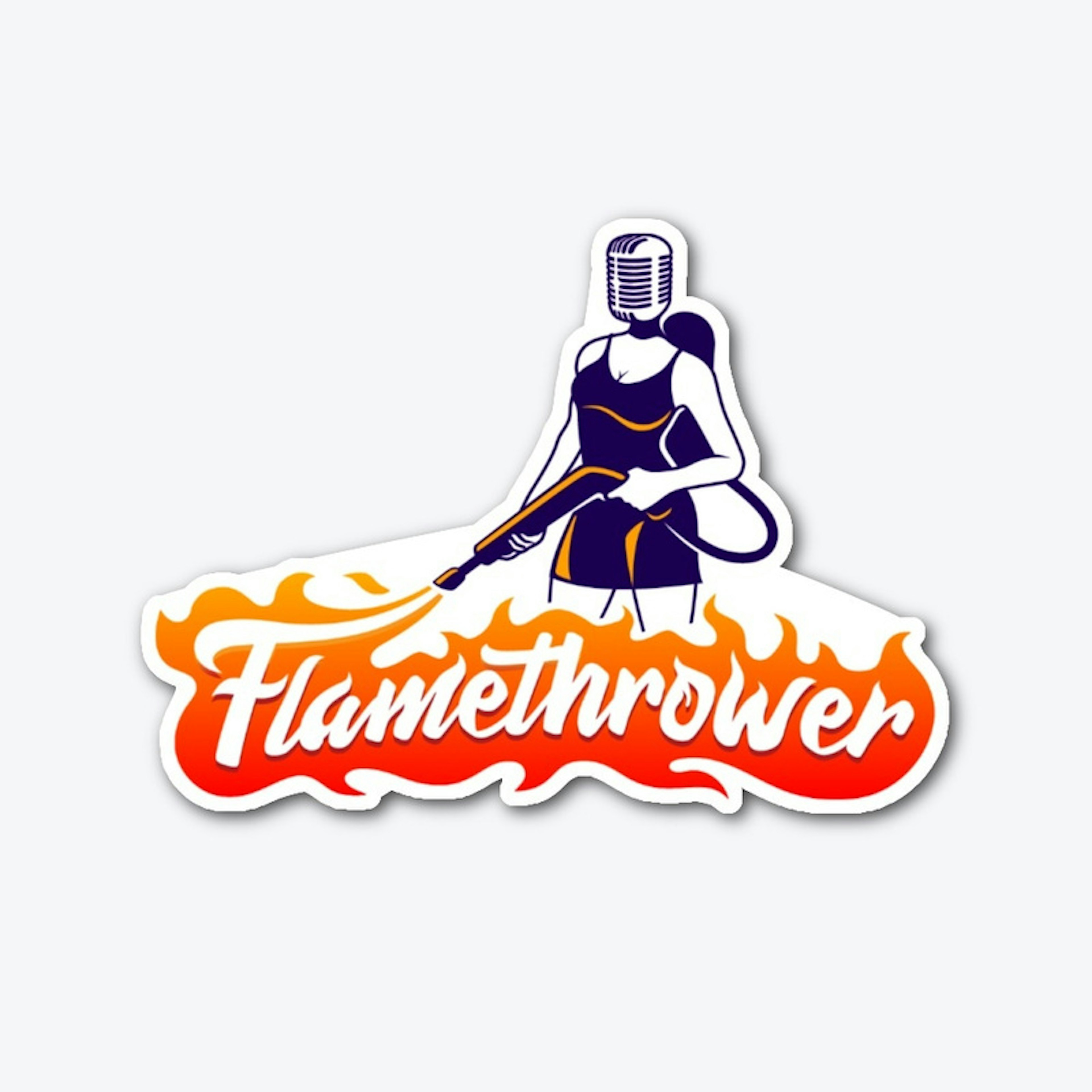 *New Flamethower Mic Head Sticker!